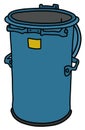 The blue metal dustbin Royalty Free Stock Photo