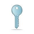 Blue Metal Key Vector Illustration Security Concept Protecting Locks Access Royalty Free Stock Photo