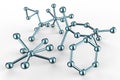 Blue metal molecule structure Royalty Free Stock Photo