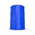 Blue Metal Oil Drum Isolated on White. 3D illustration Royalty Free Stock Photo