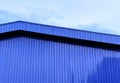 Metal sheet Factory building modern with vivid sky Royalty Free Stock Photo