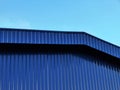 Metal sheet Factory building modern with vivid sky Royalty Free Stock Photo