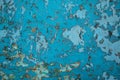 A blue metal texture about corrosion traces on the surface Royalty Free Stock Photo