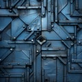 Blue Metal Wall: Industrial Machinery Aesthetics In Alfonso Ramirez\'s Masterful Panel Composition