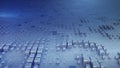 Blue metallic cubes abstract 3D rendering Royalty Free Stock Photo