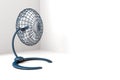 Blue metallic fan Royalty Free Stock Photo