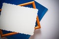 Blue metallized paper background Royalty Free Stock Photo