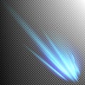 Blue Meteor or Comet. EPS 10