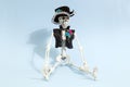 Blue mexican skeleton Royalty Free Stock Photo