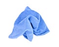 Blue microfiber cloth. Royalty Free Stock Photo