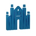 Blue Milan Cathedral or Duomo di Milano icon isolated on transparent background. Famous landmark of Milan, Italy.