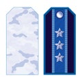 Blue Military Shoulder Straps