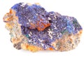 Blue Mineral Azurite Isolated