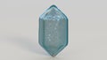 Blue mineral crystal 3D render