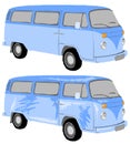 Blue mini bus