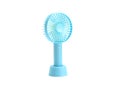 blue mini electric portable fan Royalty Free Stock Photo