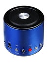 Blue mini portable speaker Royalty Free Stock Photo