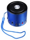 Blue mini portable speaker Royalty Free Stock Photo