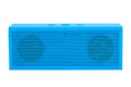 Blue mini portable speaker Royalty Free Stock Photo