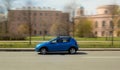 Blue minicar Royalty Free Stock Photo