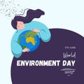 Blue Minimal World Environment Instagram Post