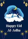 Blue Minimalist Happy Eid Al-Adha Flyer