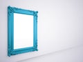 Blue mirror frame rendered