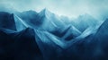 Blue Misty Mountain Range Landscape Royalty Free Stock Photo