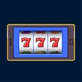 Blue mobile phone slot machine jackpot