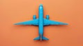 The Blue Model Airplane.AI generated image Royalty Free Stock Photo