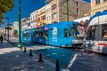 Istanbul, Turkey, October 6, 2011: Modern tram in the streets of Istanbul.