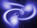 Blue modern fractal with white lighting Royalty Free Stock Photo
