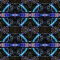 Blue Modern Ikat Tribal Seamless Pattern Web