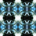 Blue Modern Ikat Tribal Seamless Pattern Web