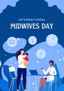 Blue Modern International Midwives Day (Flyer