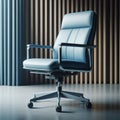 Blue modern office chair, in office environment Royalty Free Stock Photo