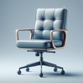 Blue modern office chair, in office environment Royalty Free Stock Photo