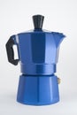 Blue moka on white