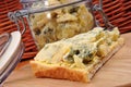 blue mold cheese on toast bread Royalty Free Stock Photo