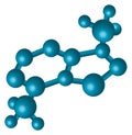 Blue molecule illustration