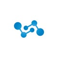 blue molecule logo vector icon illustration Royalty Free Stock Photo