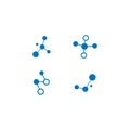 blue molecule logo vector icon illustration Royalty Free Stock Photo