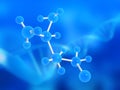 Blue molecules Royalty Free Stock Photo