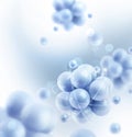 Blue molecules background Royalty Free Stock Photo