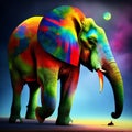 Blue Monday elephant concept, the most sad and depressing day of the year, generative ai