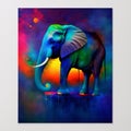 Blue Monday elephant concept, the most sad and depressing day of the year, generative ai