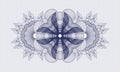 Blue money style rosette. Vector Illustration. Detailed