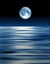 Blue Moon Ocean Royalty Free Stock Photo