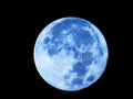 Blue Mega Moon in upstate NY sky in August