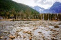 Blue moon Valley ,Baishui River landscape and Jade Dragon Snow Mountain Royalty Free Stock Photo